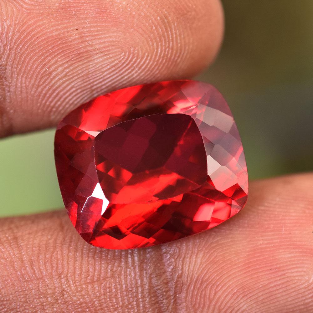 NATURAL Red Ruby 22 Ct Cushion Shape CERTIFIED Loose Gemstone For Jewelry Making