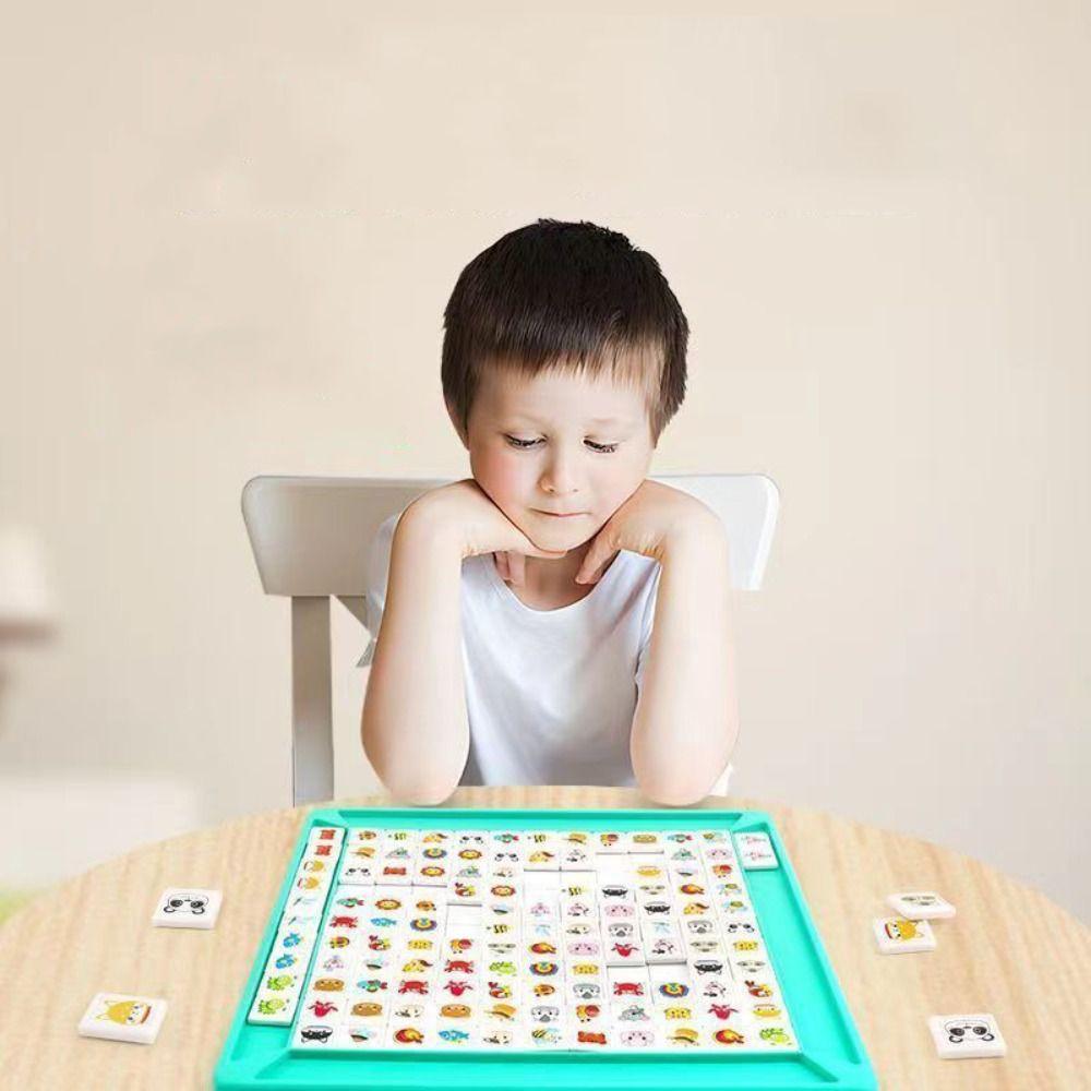 Education Matched Images Animal Toys Puzzle Toy Animal Chess Board Games  Children Girls Boys