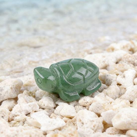 Micro Landscape Turtle Ornament Hand-Carved Natural Stone Figurines Symbolizing Longevity Good Luck Statue for Fish Tank