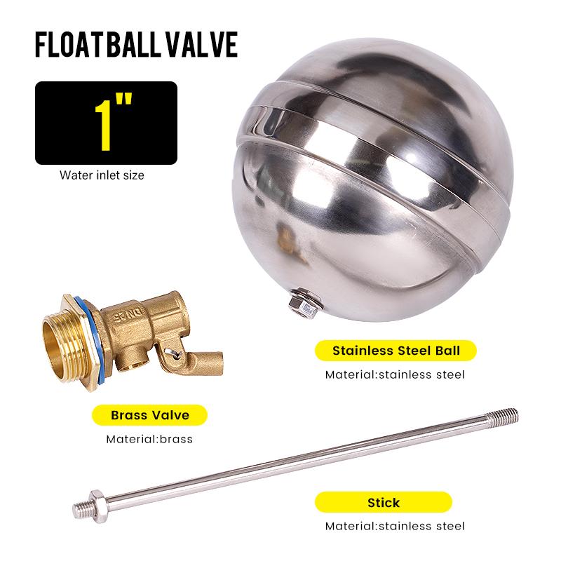 Brass Water Float Ball Valve Copper Valve Water Tank Liquid Level Control Toilet Valve for Industry 1/2" 3/4 " 1"