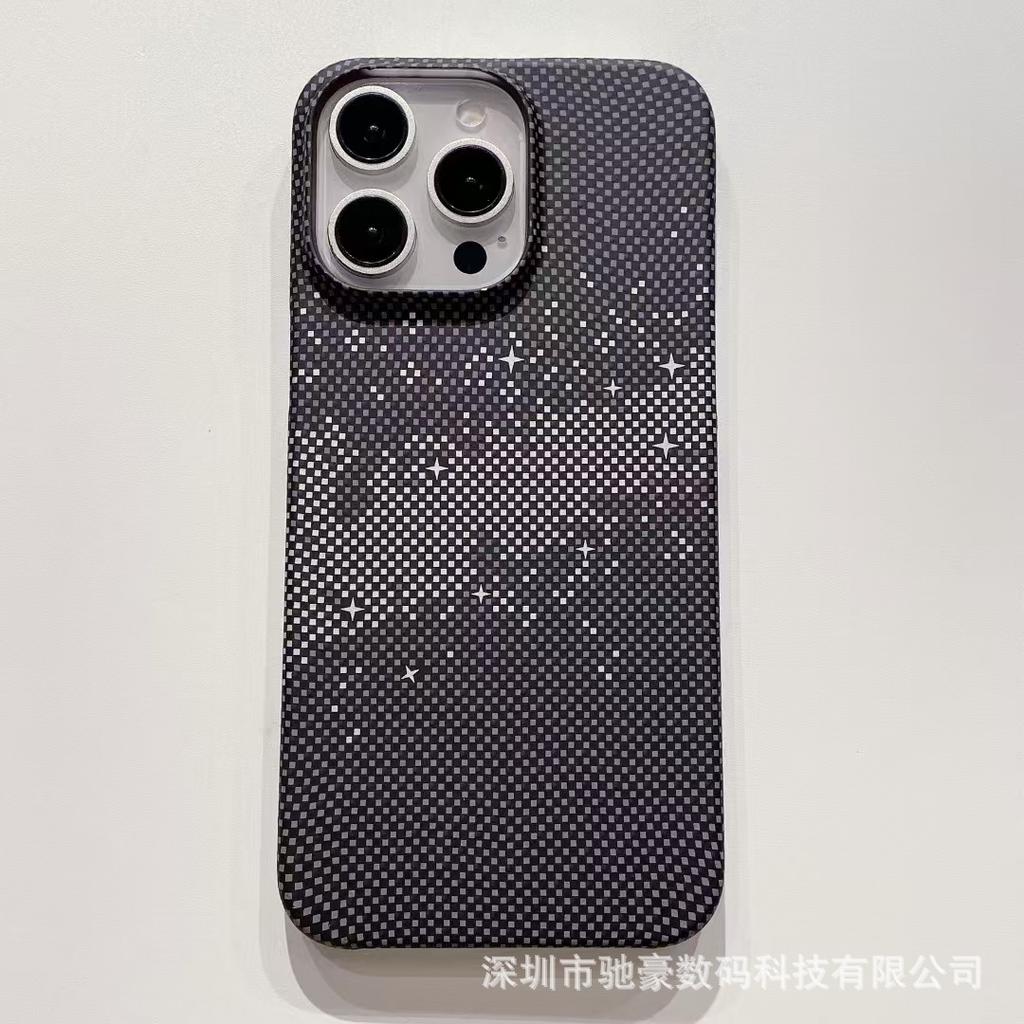 Applicable To iPhone16promax Kevlar Pattern Mobile Phone Case Apple 15 Ultra-thin Matte 14 Half Pack Anti-drop PC Case