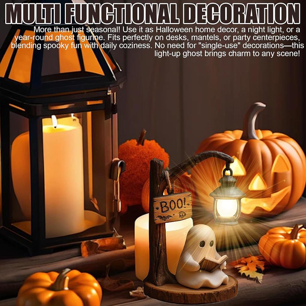 Halloween Ghosts Lights Atmosphere Scary Decorations Ghosts Lights Decorative Suitable for Bookshelves, Living