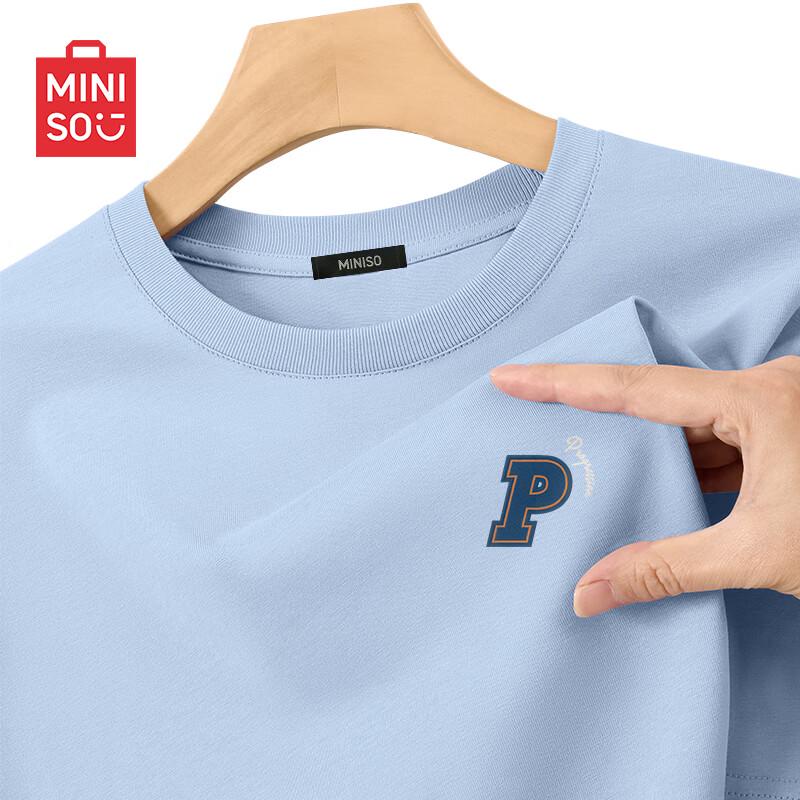 

MINISO Men s Loose Fit Cotton Short Sleeve T-Shirt 3XL
