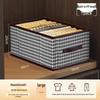 Houndstooth Foldable Storage Box with Lid for Wardrobe and Household Organization