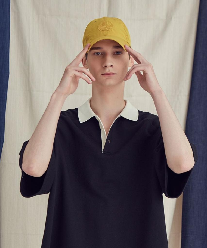 Moseu Nylon Embroidered Ball Cap_Yellow