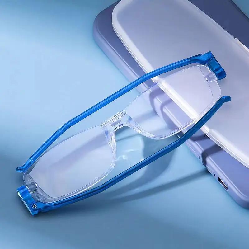 New Folding Reading Glasses 360 °Rotating Lightweight Presbyopic Eyewear Comfortable Women Foldable Reading Eyeglass Mirror Leg
