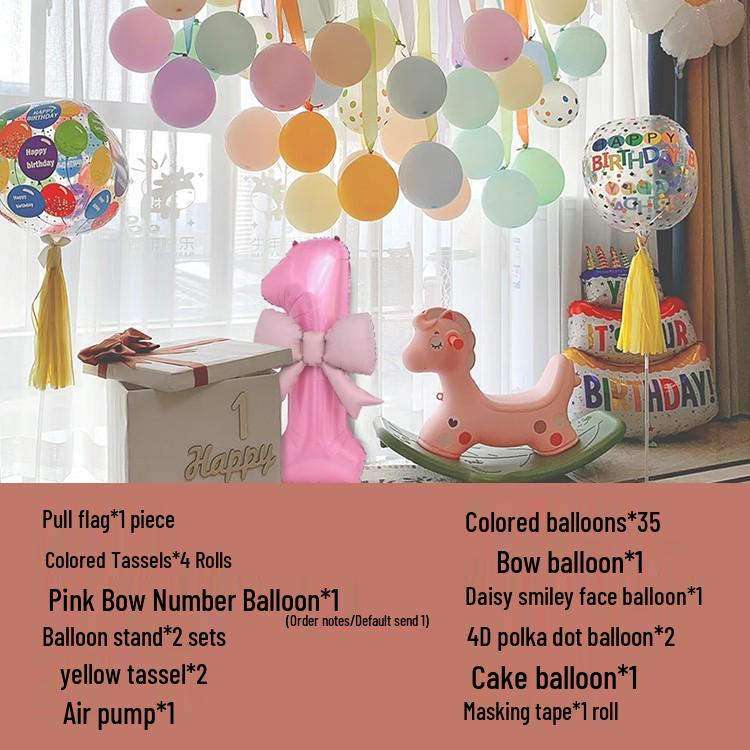 Erster Geburtstag Ballon Dekorationsset für Jungen und Mädchen