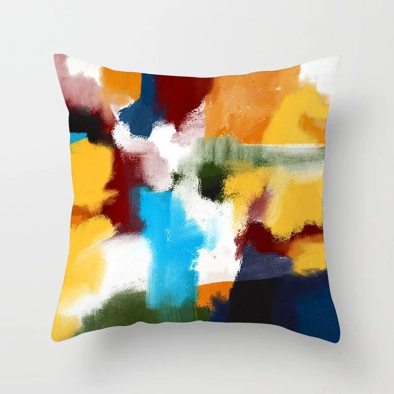 45x45cm Art Color Block Abstract Geometric Pillowcase Modern Street style Hippie Home Decor Sofa Chair cushion cover