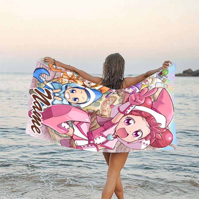 1pc DoReMi1 Beach Towel with Custom Name, Beach/Swimming/Bath/Picnic/Camping Towel, Suitable for Seaside Beaches