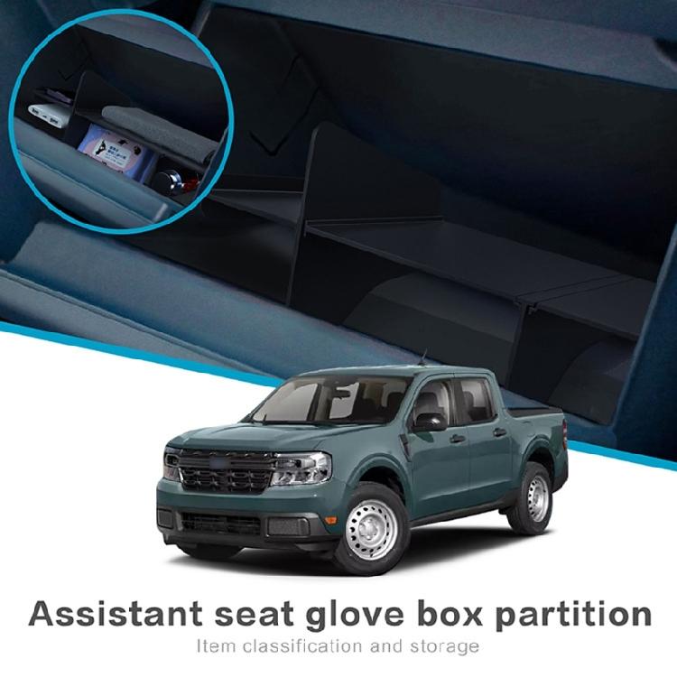 Glove Box Organizer Automotive Interior Accessories Glove Box Divider Compartment Storage Insert Tray Quick Setup Black