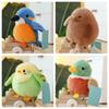 Cute Animal Parrot Plush Doll Simulation Furry Birds Keyrings Bird Plush Keychain  Boys And Girls
