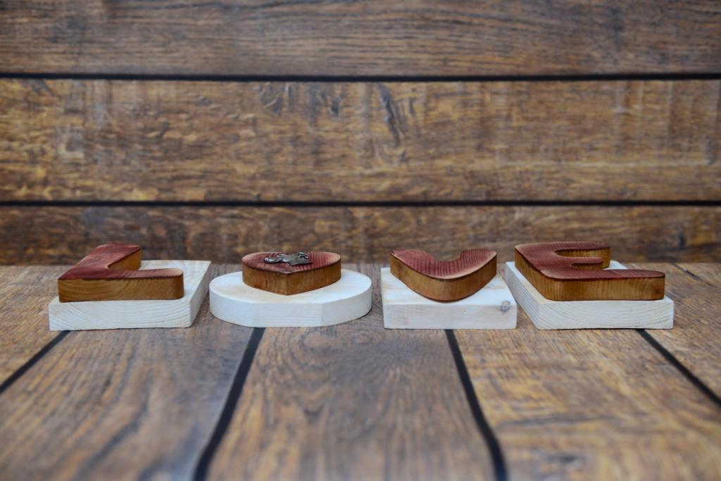 Whippet - wooden LOVE sign, interior decoration with a dog, charming ornament for the shelf by Art-Dog brand