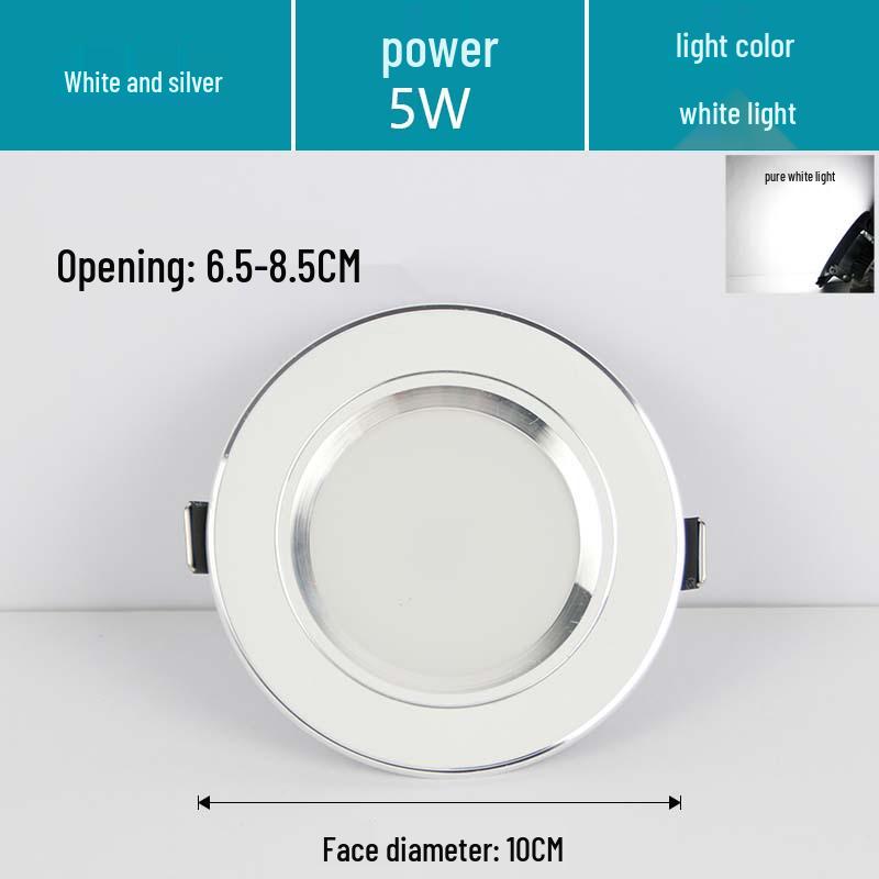 7.5-Inch Recessed Ceiling Downlight with 3-Color Dimming for Living Room