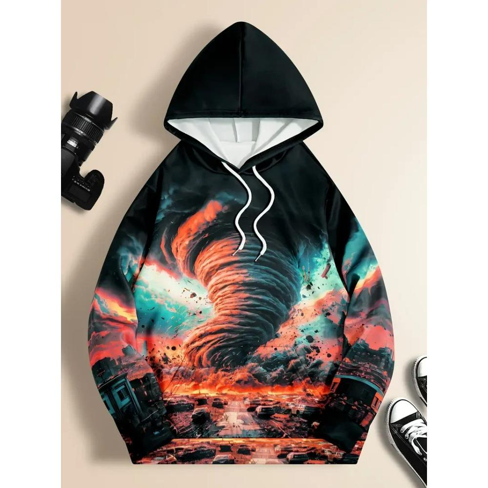 Modische Herren-Kapuzenpullover mit Grafikdruck Herbstkleidung Cartoons Freizeitkleidung Damen Pullover Oberteile Sweatshirts
