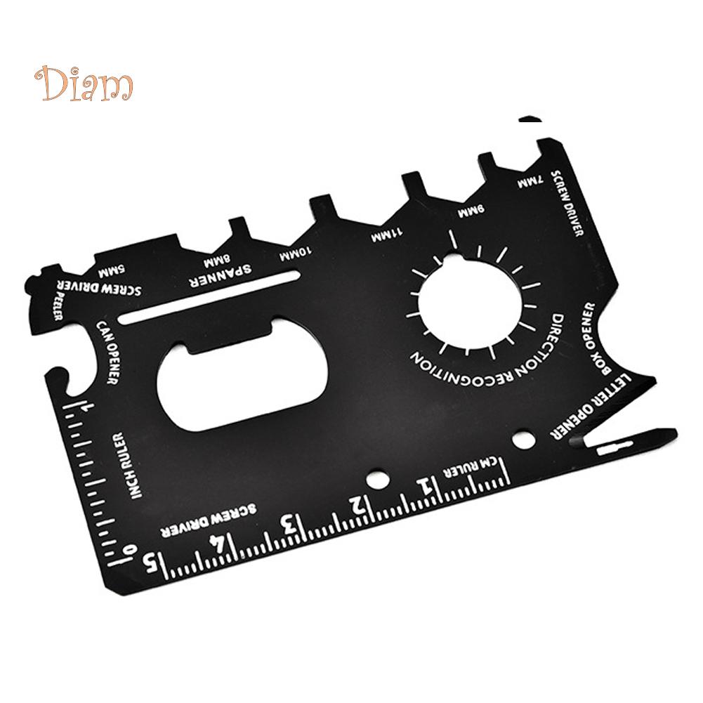 Fetong Stainless Steel Wallet Card Size Outdoor Camping Survival Gear Pocket Multi Tool