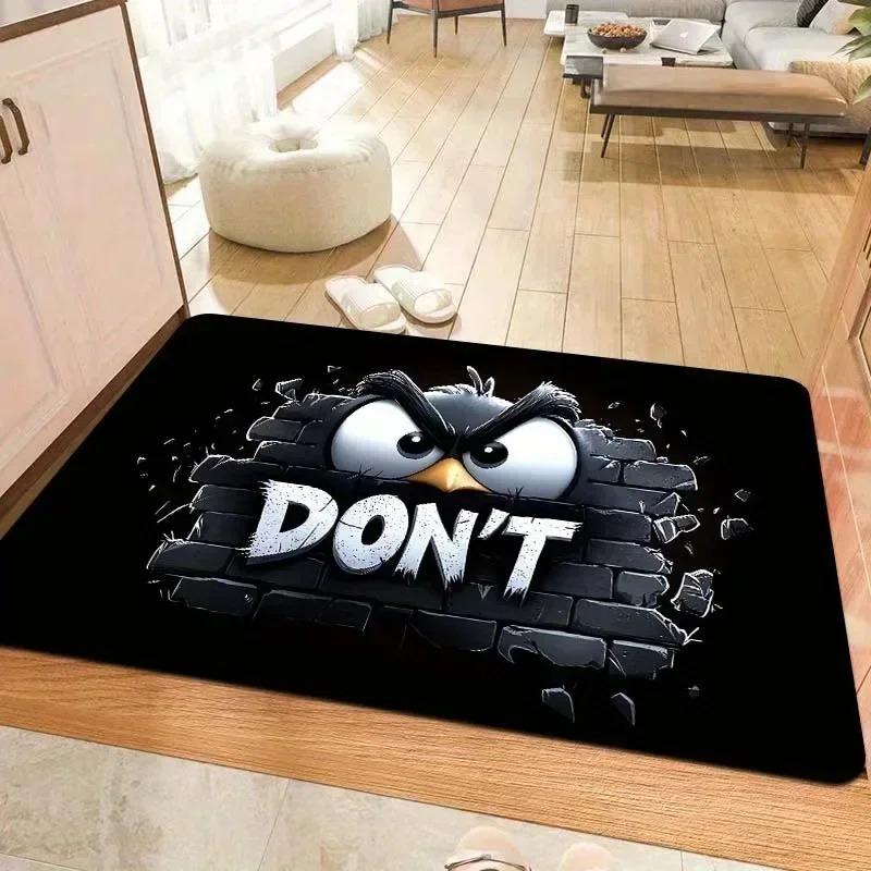 1PC Handdraw Owls Printed Decor Kitchen Rugs Non-Slip Home Door Mats Bathroom Rugs Bath Mat Carpet for Home Sink Laundry Decor