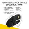 TOPEAK Aero Wedge Pack Micro Size Black (Strap Mount)