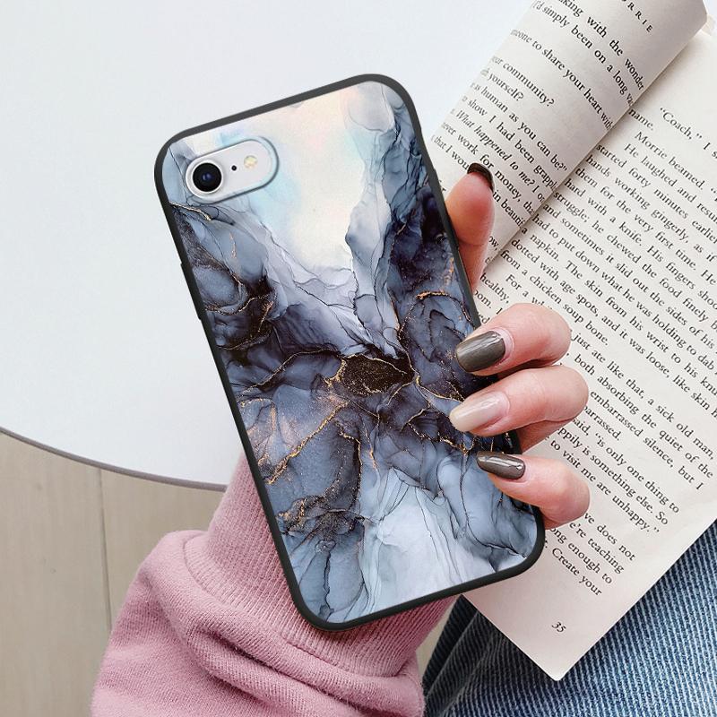 Fashion Marble Cover For iphone SE 2020 7 8 Plus Soft Protective Cases Silicone Coque Bumper Fundas For iphone 8+ SE2020 Shell
