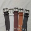 Timeless Womens Jeans Waistband With Double Buckle Belt Punk For Pin On Or Off Duty PU Belt