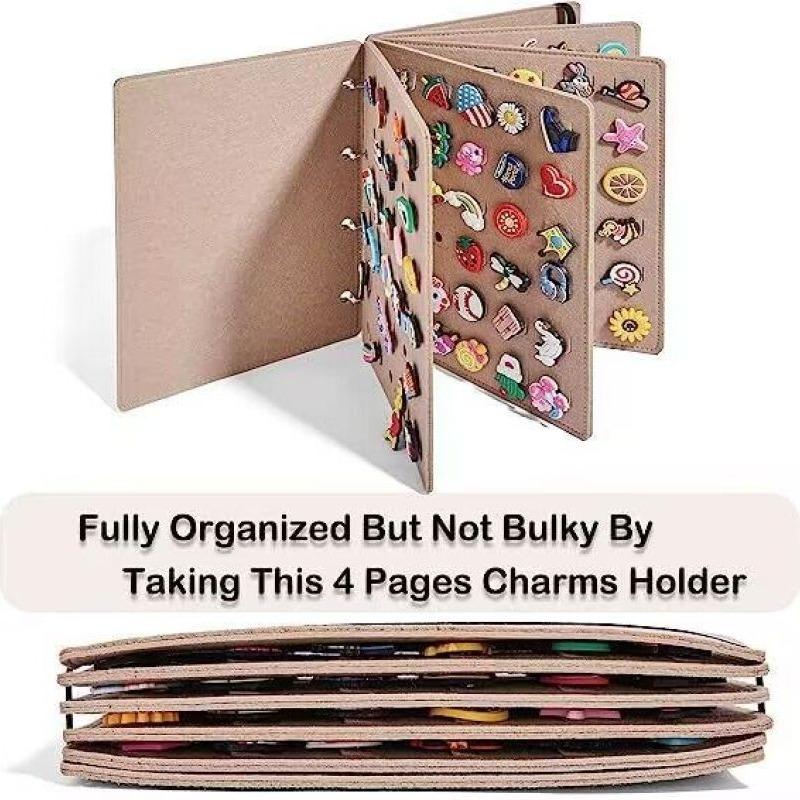 Schuhanhänger Organizer Aufbewahrungsbücher 4 Seiten Display Tragbare Reisetasche Geschenk Schnallen