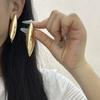New Fashionable And Trendy Metal Glossy Conical Teardrop Earrings High-End And Stylish Stud Earrings Ladies' Jewelry Accessories