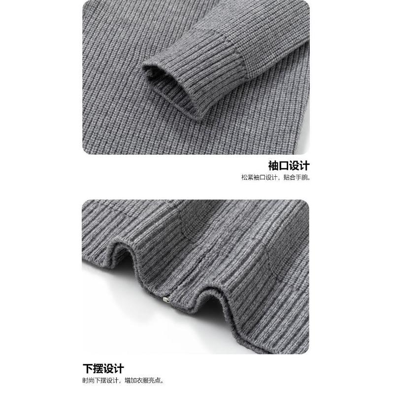 Men S Hooded Knit Cardigan Loose Casual Solid Color Outerwear
