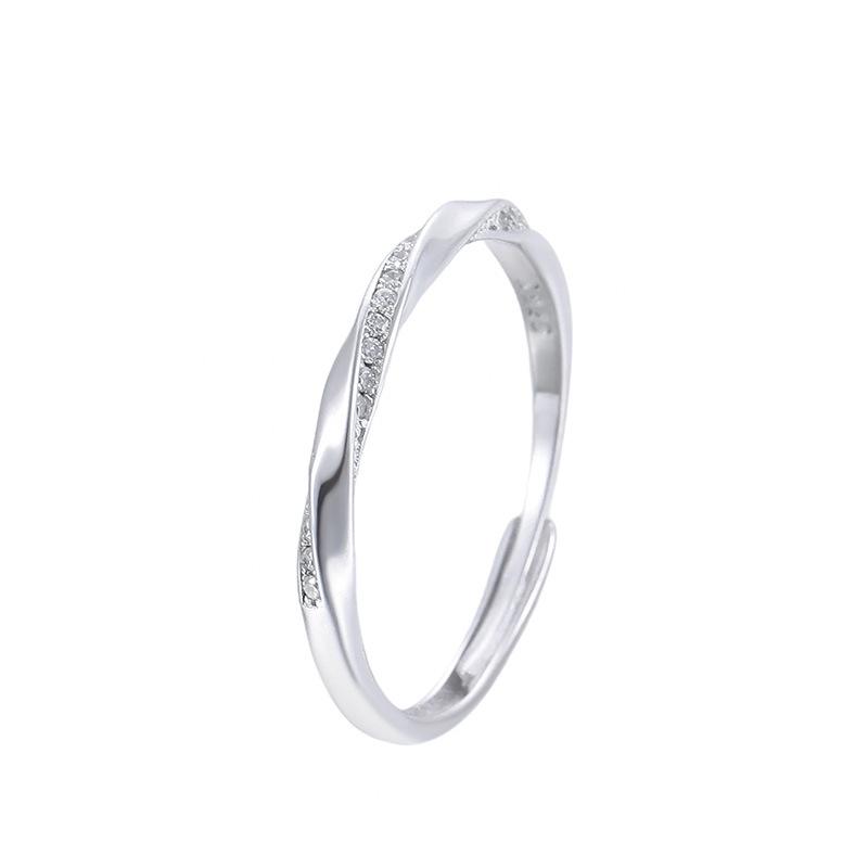 Möbius 925 Sterling Silver Couple Rings - Men's & Women's Wedding Pair Rings, Perfect for Valentine's Day Gifts