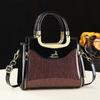2026 New Shiny Leather Handbag for Women  Fashionable and Versatile Single Shoulder Crossbody Bag