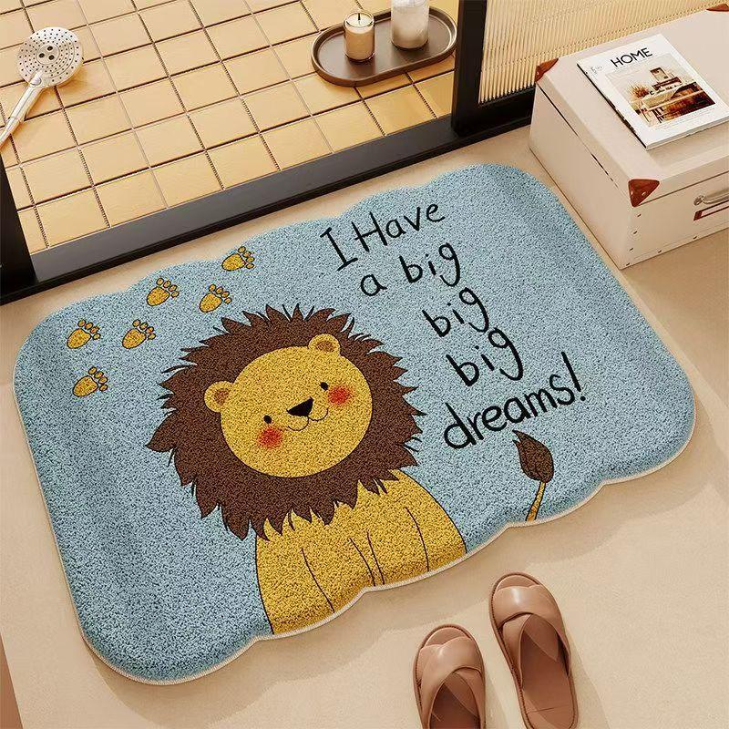 Imitation cashmere bathroom floor mat toilet toilet toilet door absorbent foot mat household quick-drying carpet