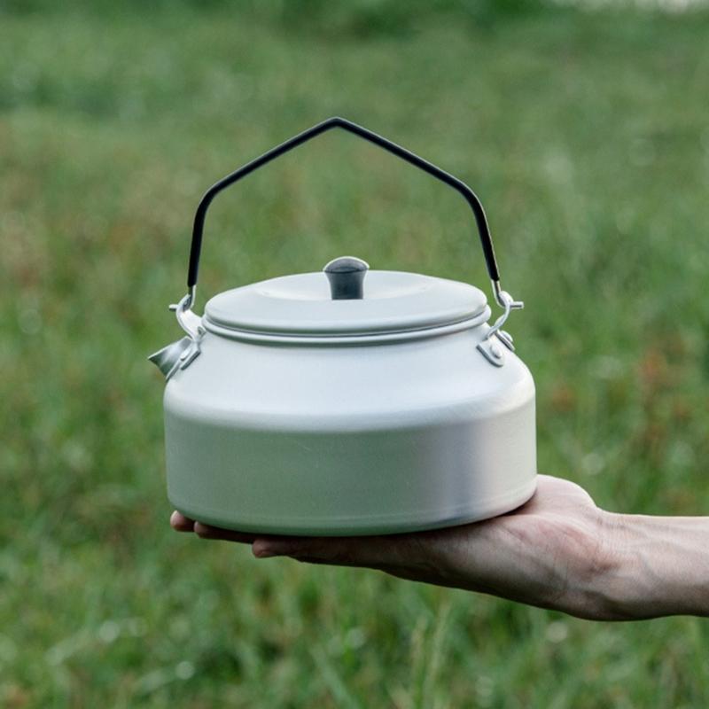 1100ml Outdoor Camping Kettle Whistling Teas Kettle Aluminum  Teapot Light Weight Portable Coffee Pots for Stovetop