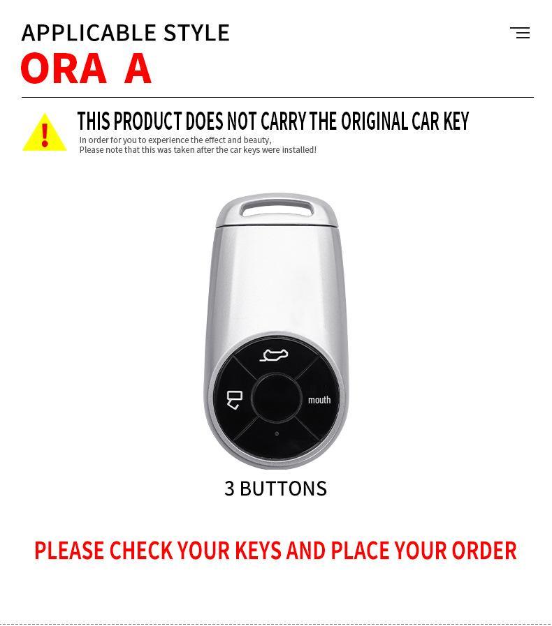 Sleutelhoes voor Great Wall ORA Good Cat 2021 Venus Edition - Speciale Sleuteltas met Gespschaal