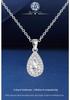 Elegant Water Drop Moissanite Necklace: S925 Sterling Silver, 1 Carat, European-American Style Clavicle Chain