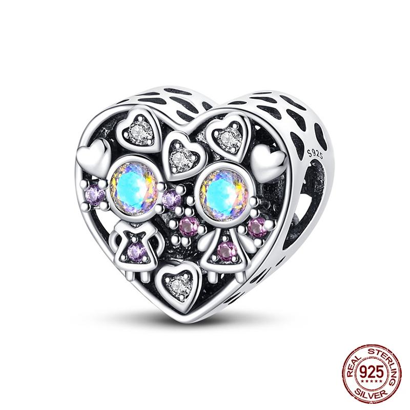 Copper Heart Shaped Warm Family Charm Bead Charms Bead Charms Ideal For 3mm Authentic Bracelets Diy Making Jewellery Mothers Day Gifts