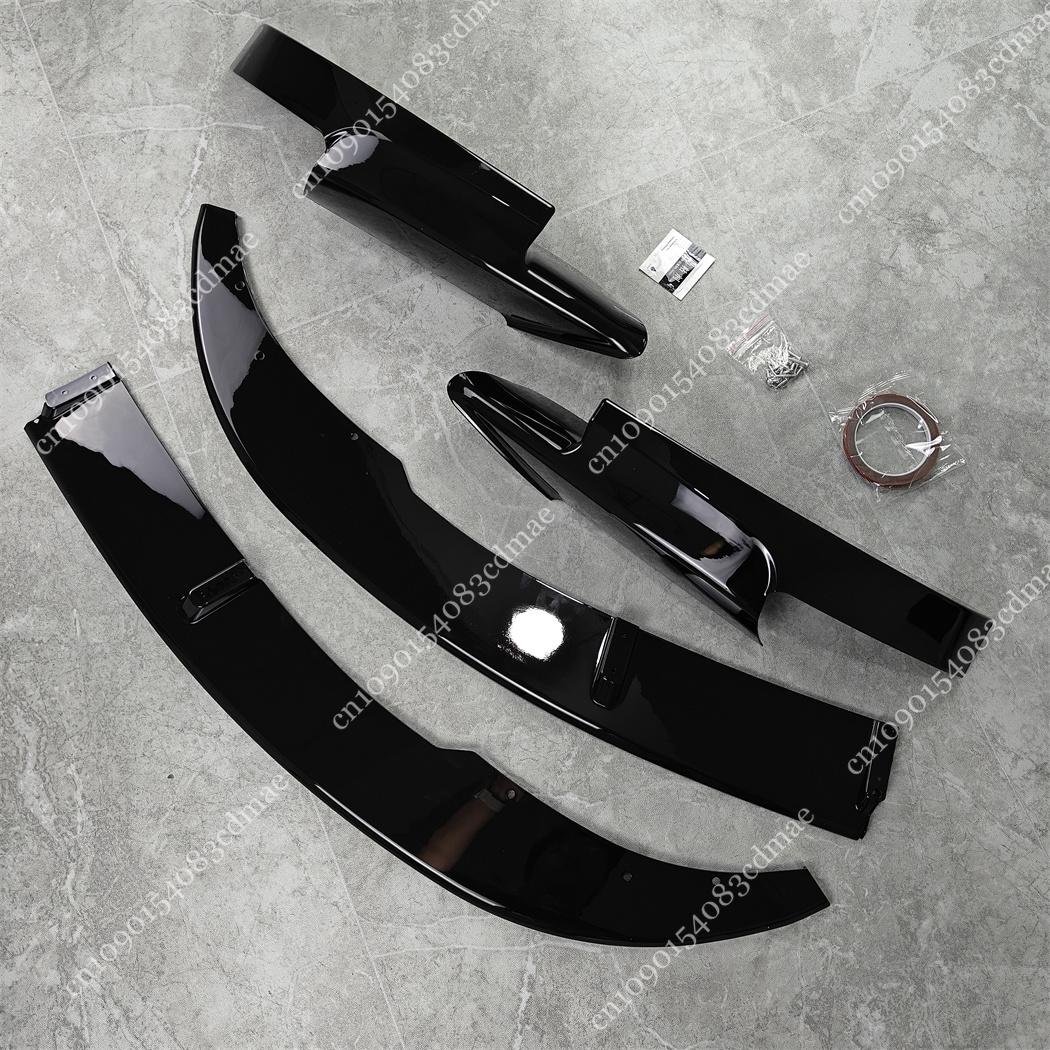 Front Bumper Lip Splitter For BMW F10 M5 2010-2017 M Performance Style Diffuser Spoiler Cover Car Body Kits Accessories Tuning Gloss Black