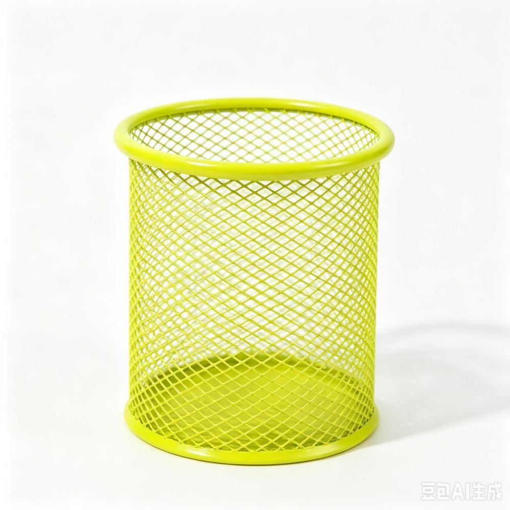 2 pcs Metal Storage Tube Round Desktop Organizer Decorative Pen Holder Cosmetic Arrangement