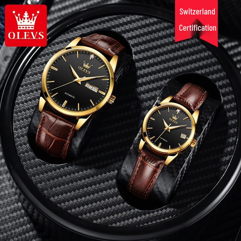 

Швейцарские Автоматические Механические Парные Часы Longines: Элегантная водонепроницаемая модная одежда ко Дню святого Валентина для мужчин