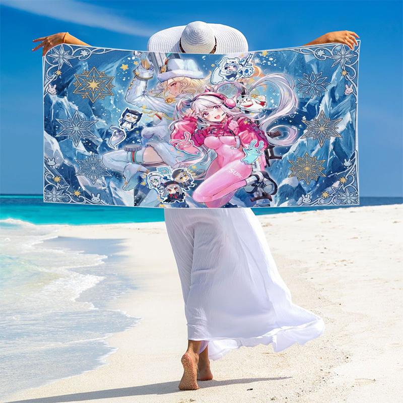 GODDESS OF VICTORY NIKKE Print Beach Towel, Large Soft Quick Dry Towel for Beach Camping Swimming