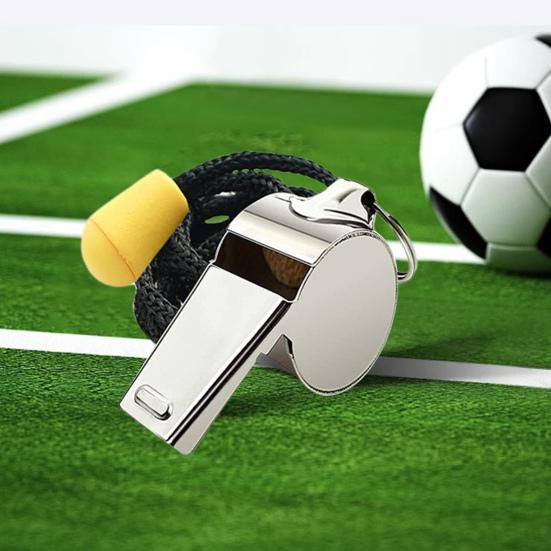 3Pcs Stainless Steel Whistles Coaches Referee Sports Whistles with Lanyard Loud Crisp Sound