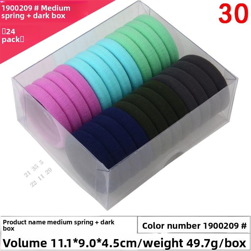 High-elasticity Box Towel Hair Band Fresh Hyuna Colorful Hair TieTowel Band Candy-colored Rubber Band