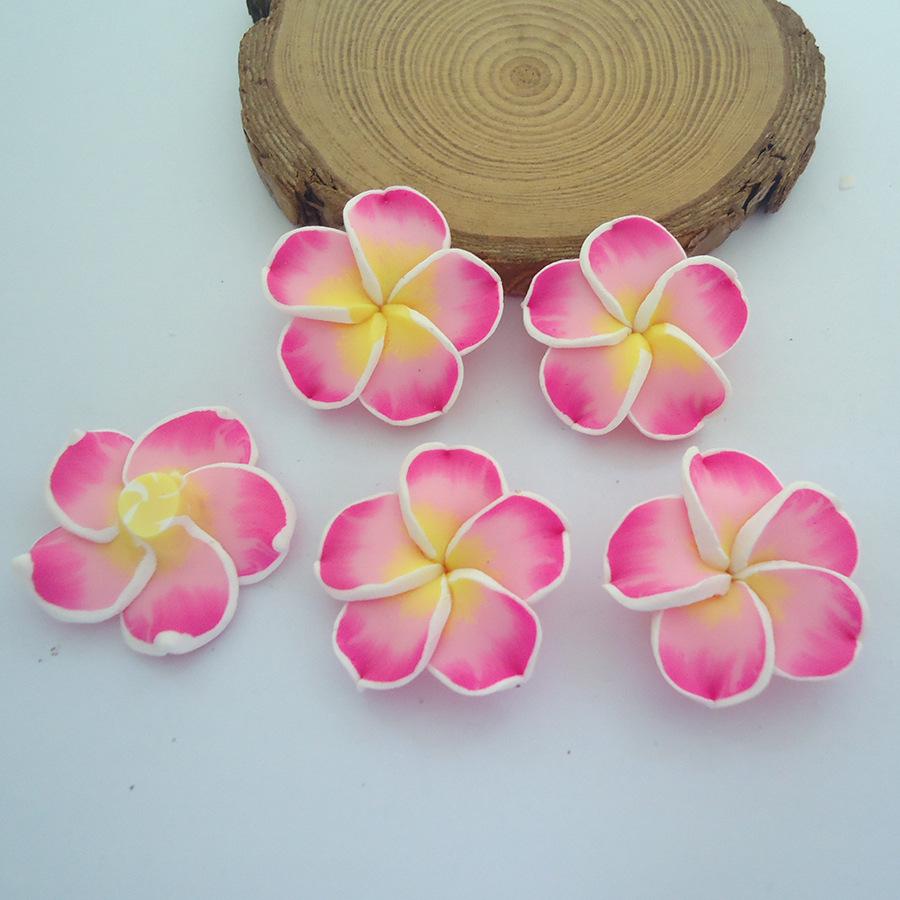 30mm Polymer Clay Floral Egg Accessories for DIY Jewelry & Hair