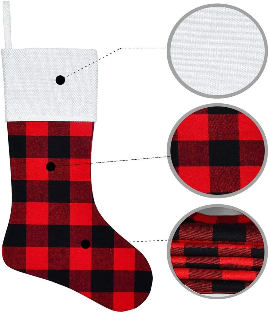 6pc Fashion Christmas Stockings Gift Bag Christmas Tree Decoration Supplies