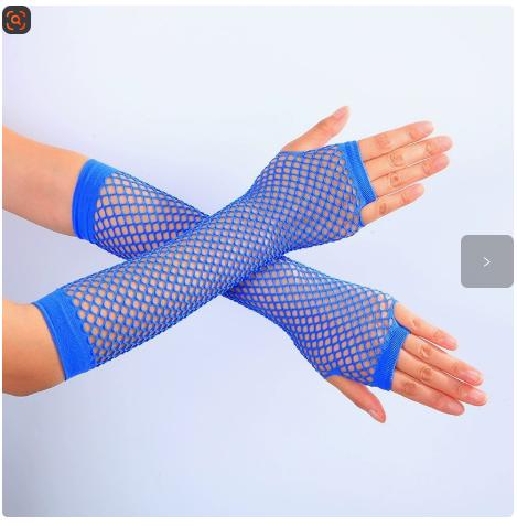 Women s Gloves for Party Costume Fingerless Mesh Gloves One Size