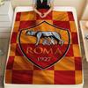 1pc A.S Roma Print Flannel Blanket, High Quality Comfortable for All Seasons, Home Decor, Warmth and Comfort, Perfect for Christmas Gifts01