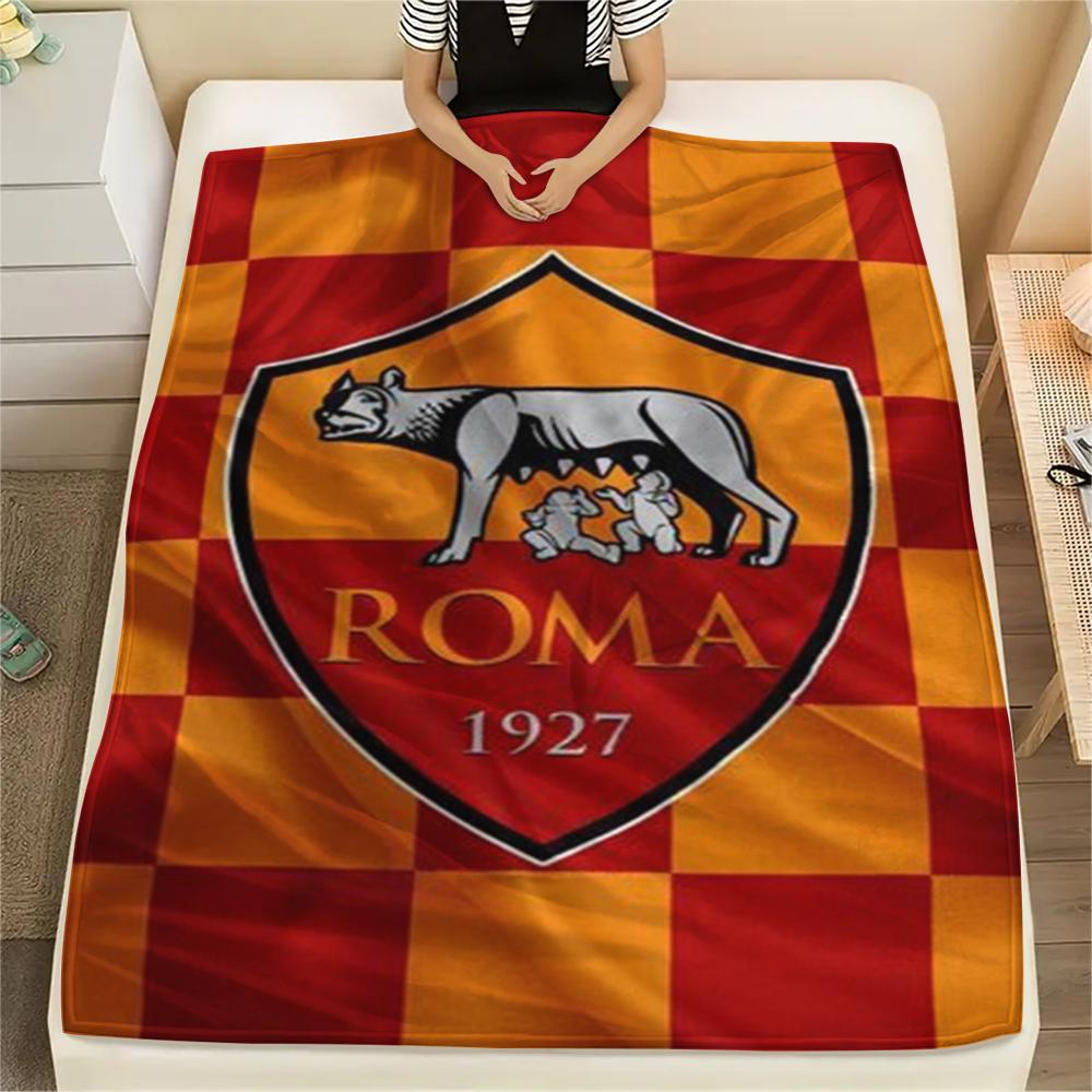 

1pc A.S Roma Print Flannel Blanket, High quality Comfortable for All Seasons, Home Decor, Warmth and Comfort, Perfect for Christmas Gifts01 80cm x 120cm