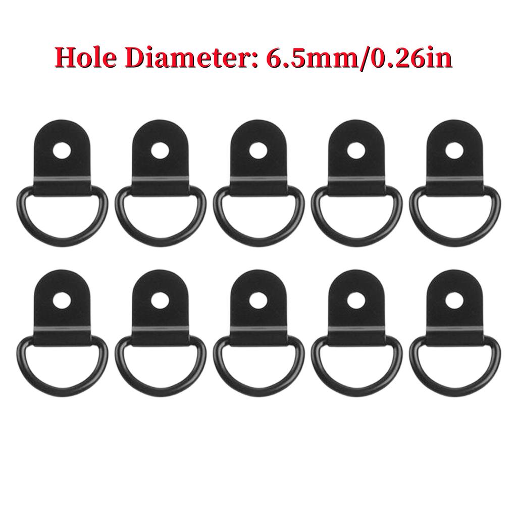20PCS/10PCS D Shape Tie Down Anchor Rings Iron Stainless Steel Cargo Tie Down Ring for Car Truck Trailers RV Boats