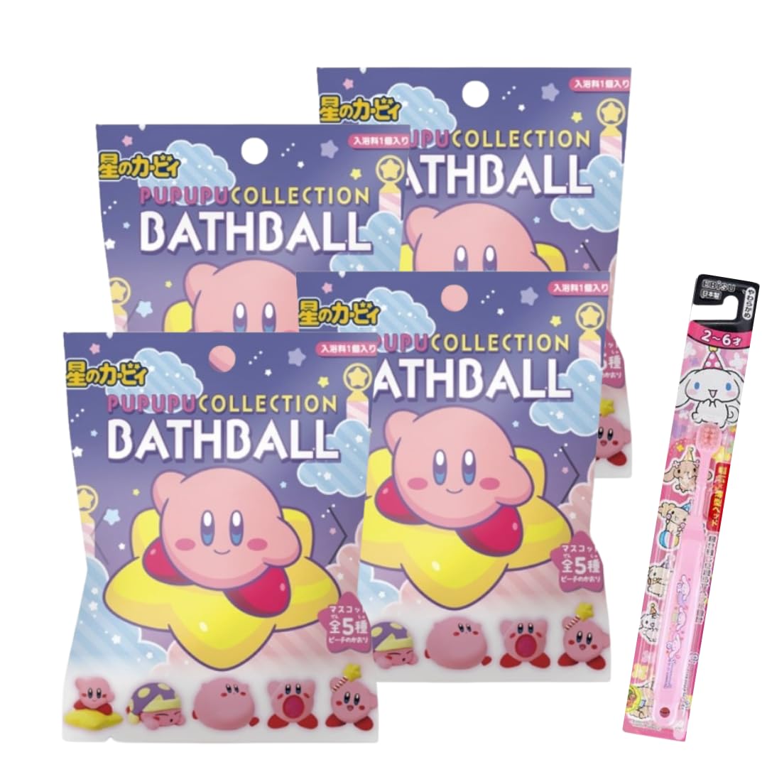 of Kirby PUPUPU Collection Bath Bombs with Mascot Scented Bath Bath Bath Carbonated Bath Character Bath SK Japan a Character Toothbrush Perfect for