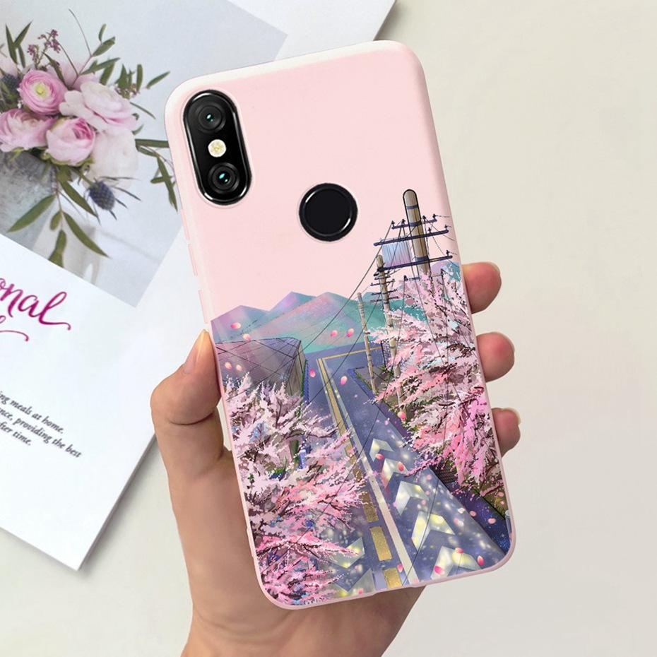 Fashion Phone Case For Xiaomi Mi A2 Lite 5.84" Candy Color Soft Silicone TPU Bumper For Xiaomi Mi A2lite Back Cover