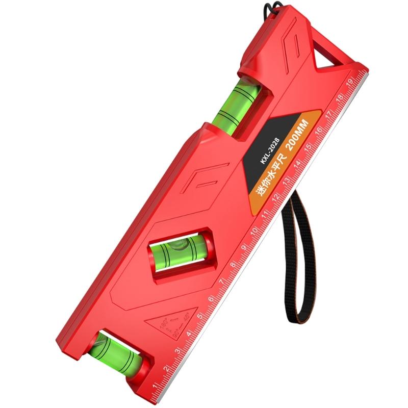 Magnetic Torpedos Level and Ruler, 180/90/45/45 Degree Bubble,Horizontals Ruler Spirits Level for Woodworking