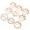 9Pcs Rhinestone Scarf Buckle Elegant Fashion Shiny Firm Stable Simplistic TShirt Clip