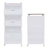 Carrello Portaoggetti a Rotelle Multifunzione Organizer a Rotelle Pieghevole per Bucato con 4 Ruote